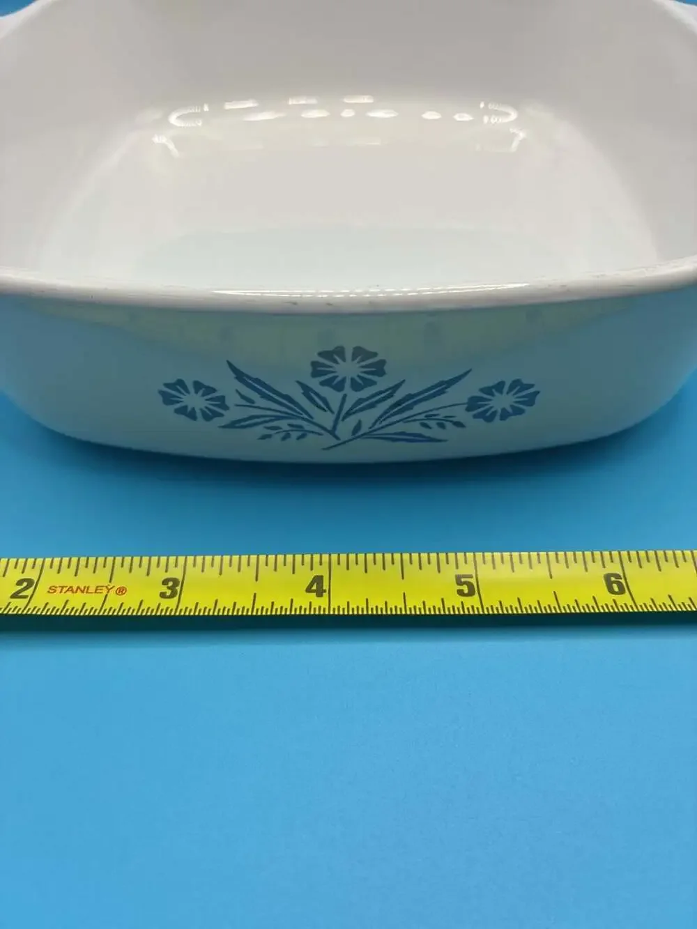 CorningWare Blue Cornflower 1 Quart Casserole Baking Dish A-1-B No Lid